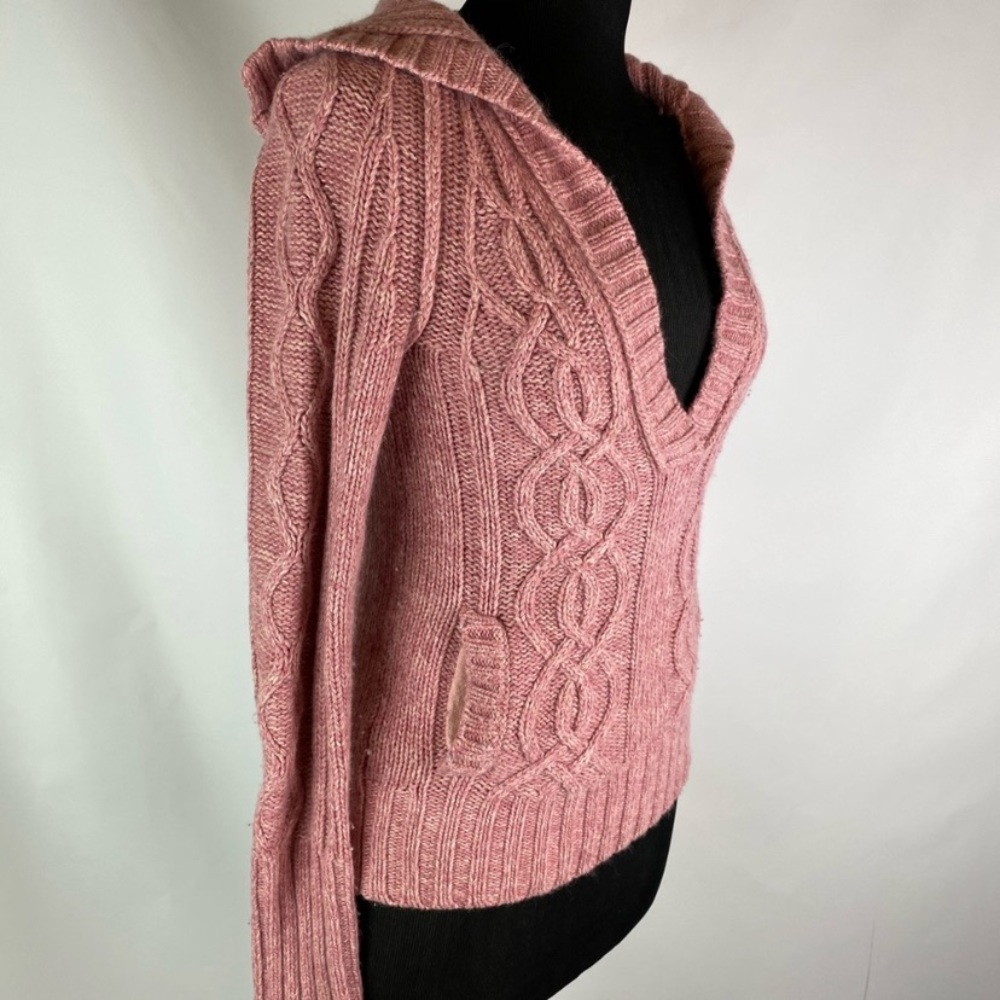 American Eagle pink sweater petite small AE shawl - Picture 1 of 4